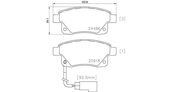 MAGNETI MARELLI Piduriklotsi komplekt,ketaspidur 363700424066